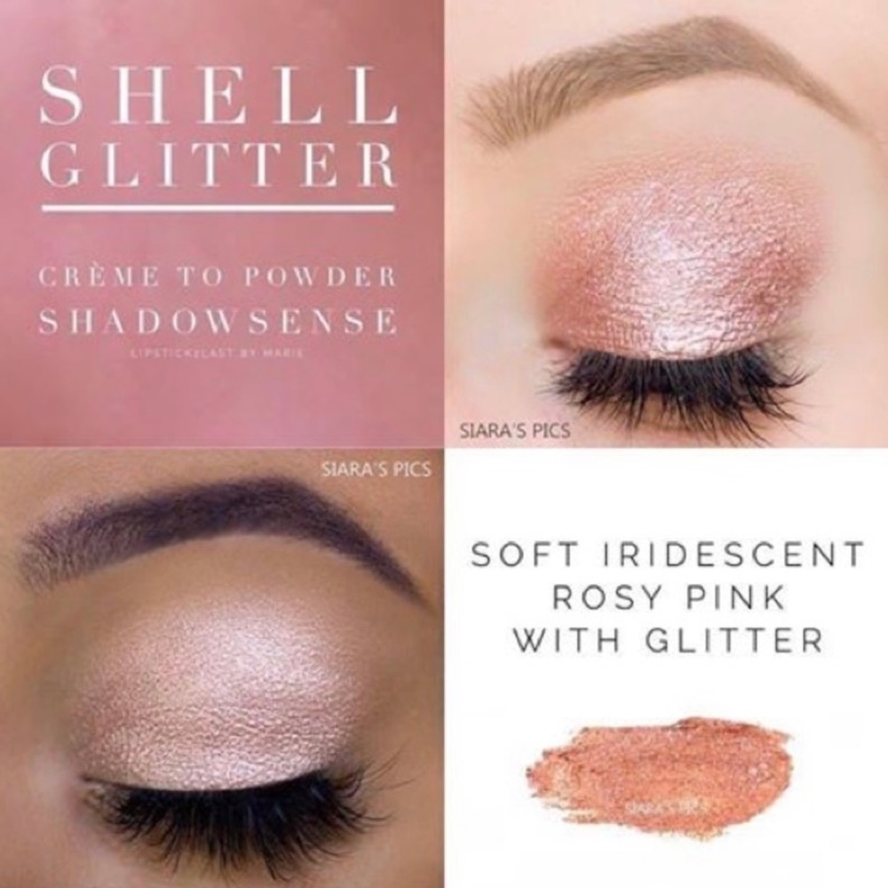 Shell Glitter ShadowSense- perfect pink complexion shadow, touch of glitter.